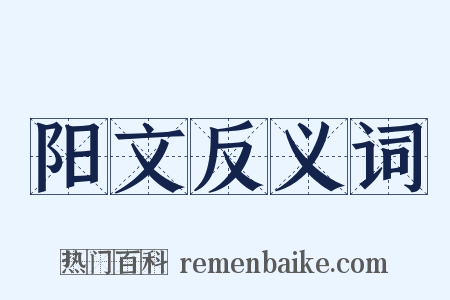 阳文反义词是什么意思的图片